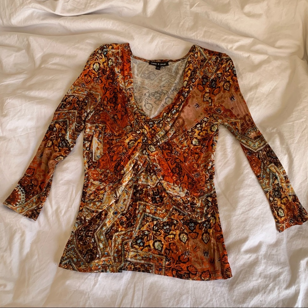 Women’s Quarter Sleeve Fitted Top Sz S